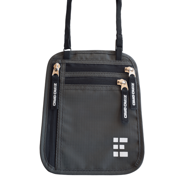 Travel Neck Wallet Zero Grid