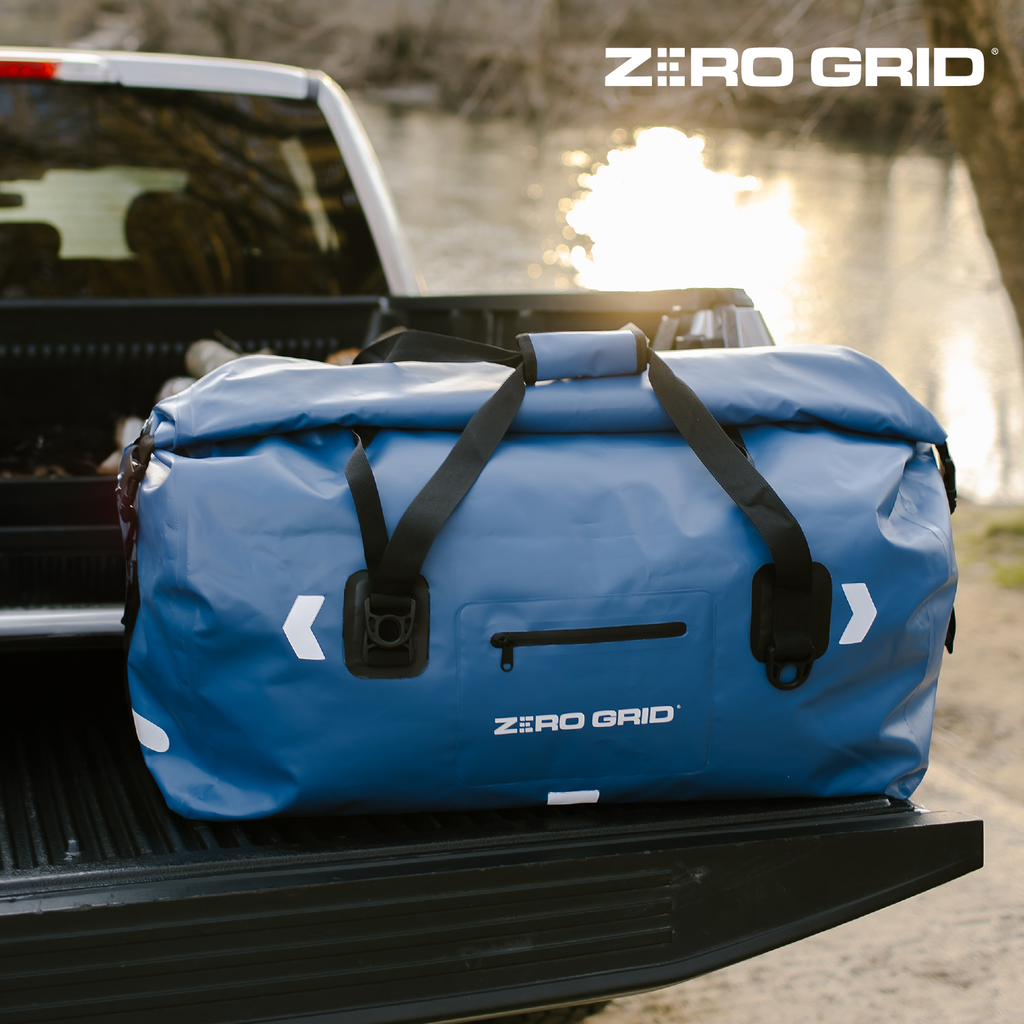 Extra Large Waterproof Duffel Bag - Heavy-Duty Duffle Dry Bag with Welded Seams & Rfid Pockets - Roll Top XL Duffel Bags for Traveling, Camping, Kayaking, Fishing, Canoeing, Boating