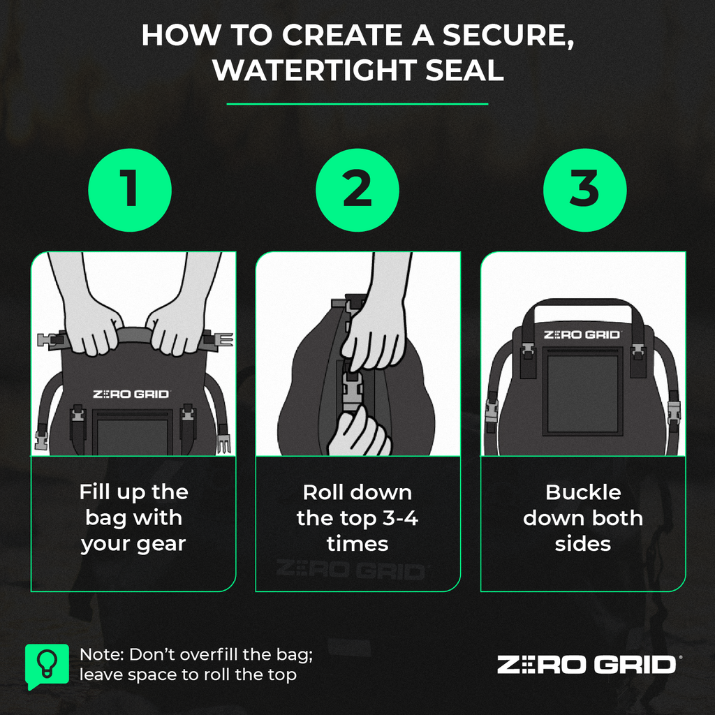 Extra Large Waterproof Duffel Bag - Heavy-Duty Duffle Dry Bag with Welded Seams & Rfid Pockets - Roll Top XL Duffel Bags for Traveling, Camping, Kayaking, Fishing, Canoeing, Boating