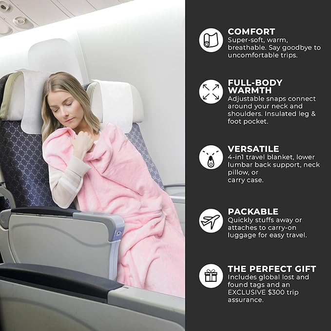 Zero Grid Premium Lightweight Wearable Super Soft Travel Blanket