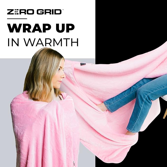 Zero Grid Premium Lightweight Wearable Super Soft Travel Blanket