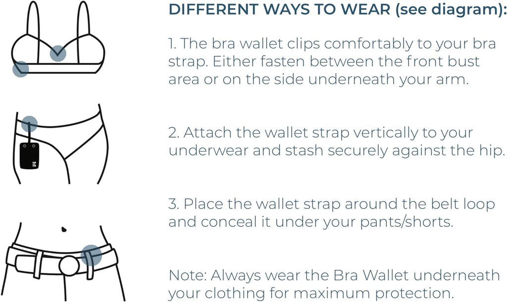 Zero Grid Hidden Bra Wallet