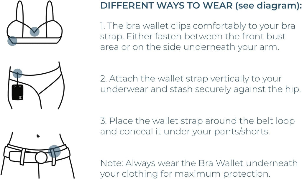 Zero Grid Hidden Bra Wallet
