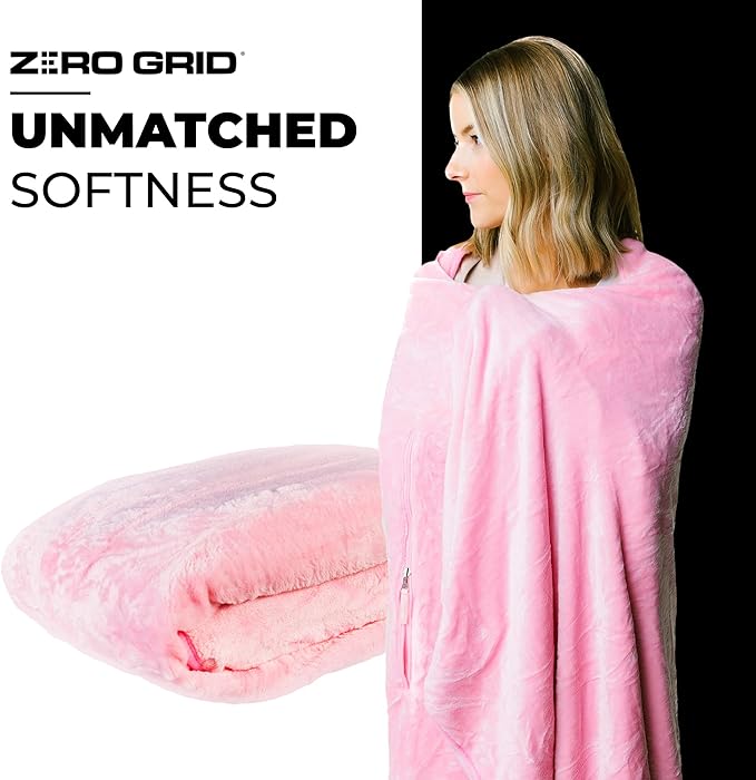Zero Grid Premium Lightweight Wearable Super Soft Travel Blanket