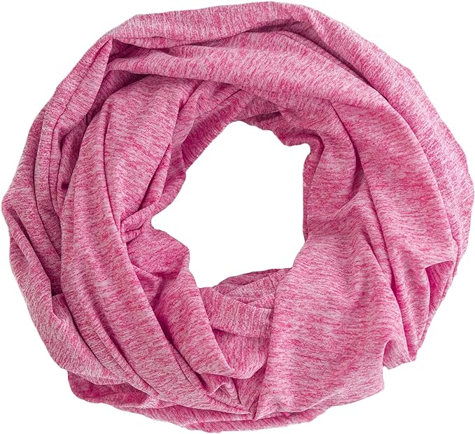 Travel Scarf - Lightweight Infinity Scarf with Hidden Zipper Pocket & Customizable Snaps