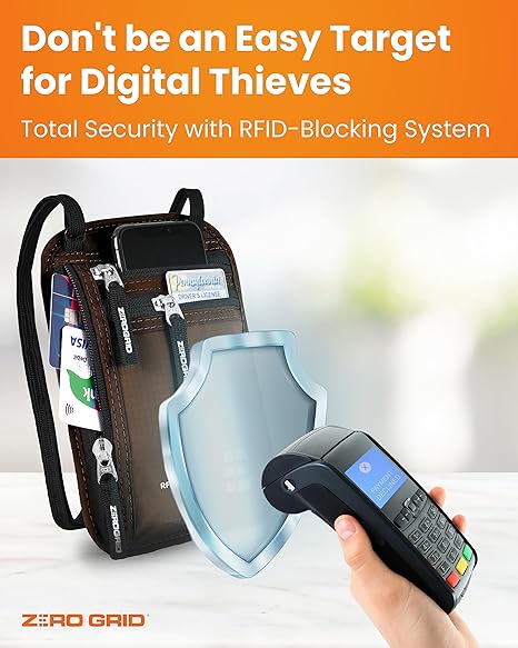 Travel Neck Wallet RFID-Blocking Large and X-Large