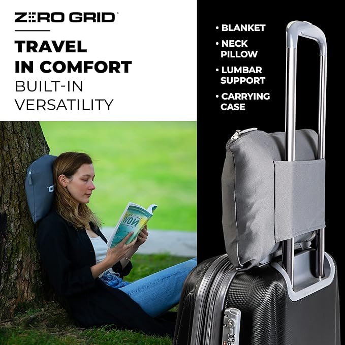 Zero Grid Premium Lightweight Wearable Super Soft Travel Blanket