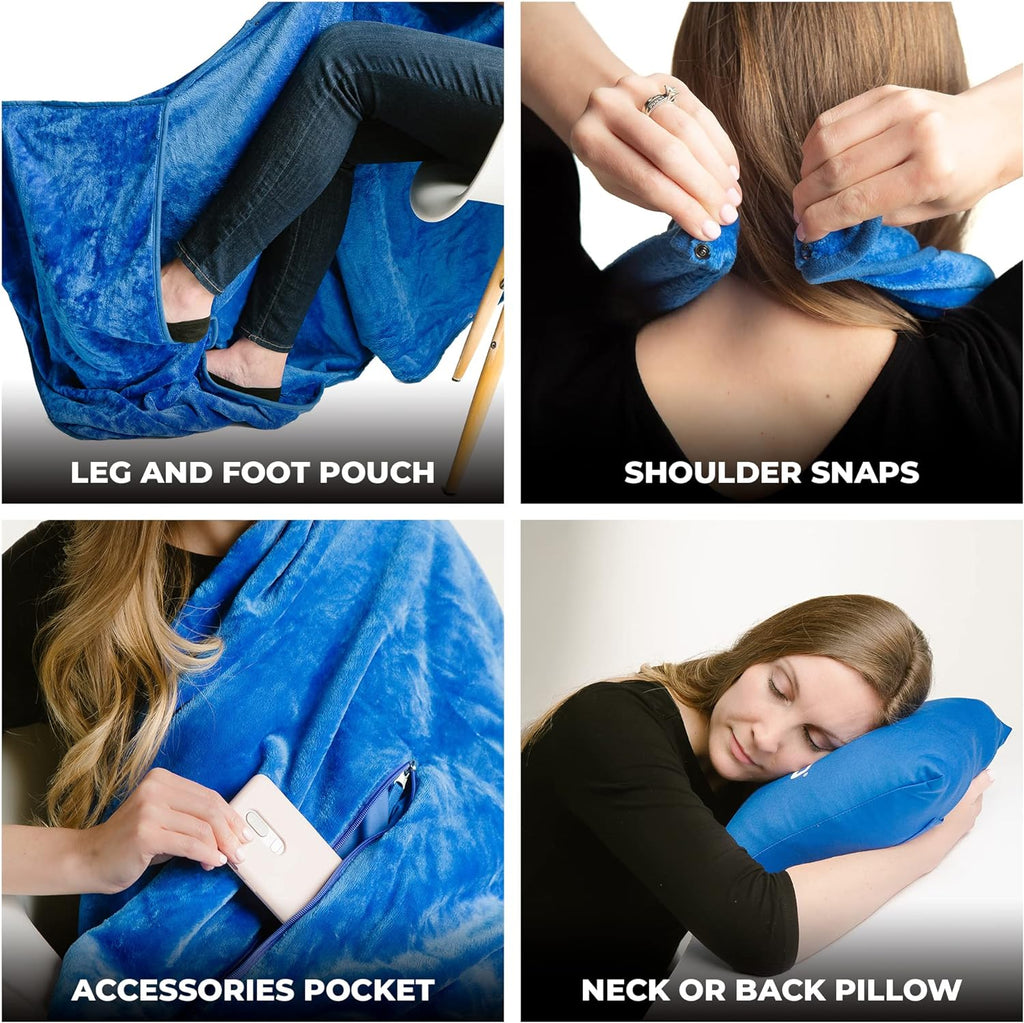 Zero Grid Premium Lightweight Wearable Super Soft Travel Blanket