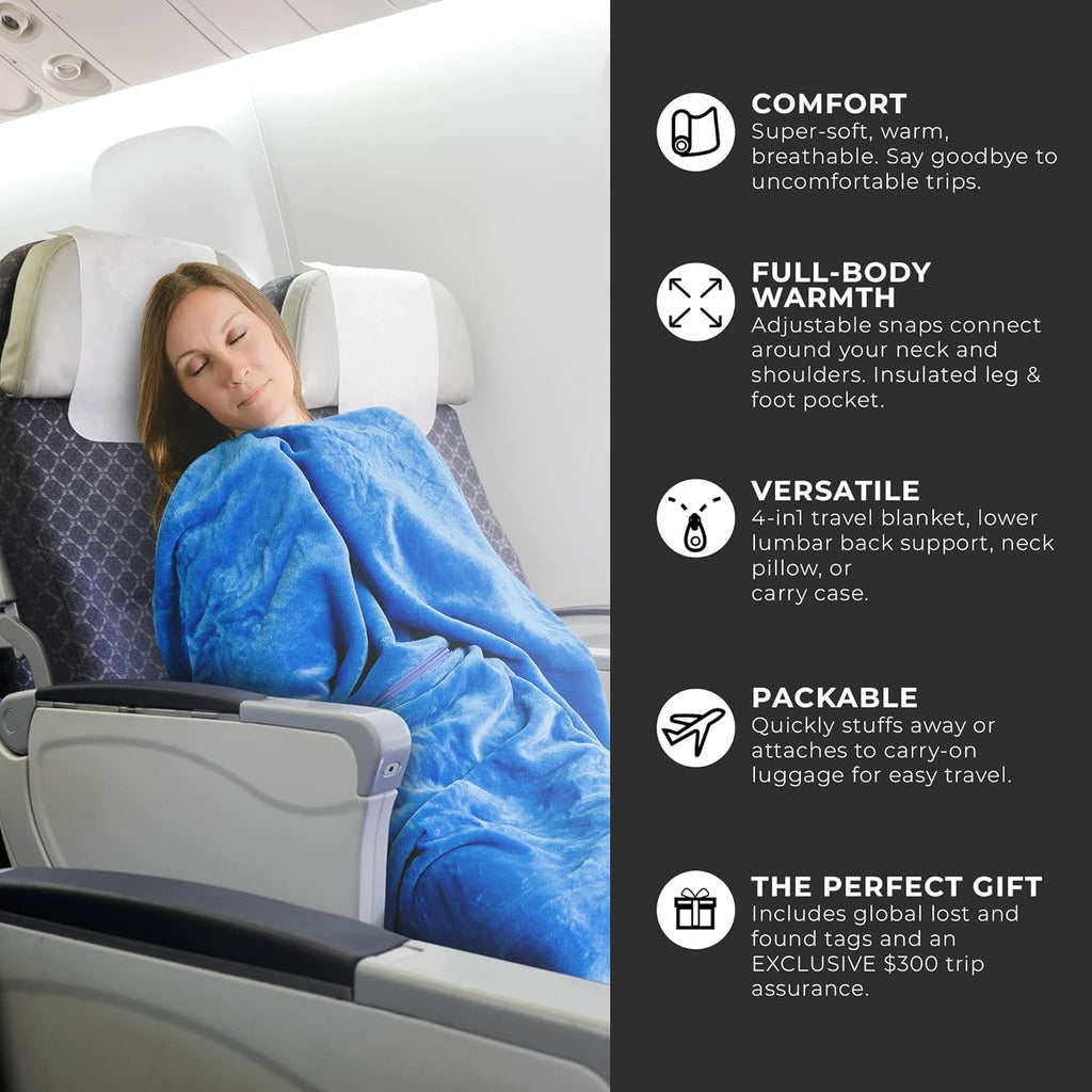 Zero Grid Premium Lightweight Wearable Super Soft Travel Blanket