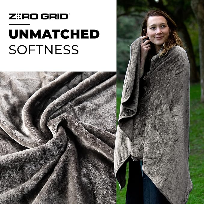 Zero Grid Premium Lightweight Wearable Super Soft Travel Blanket