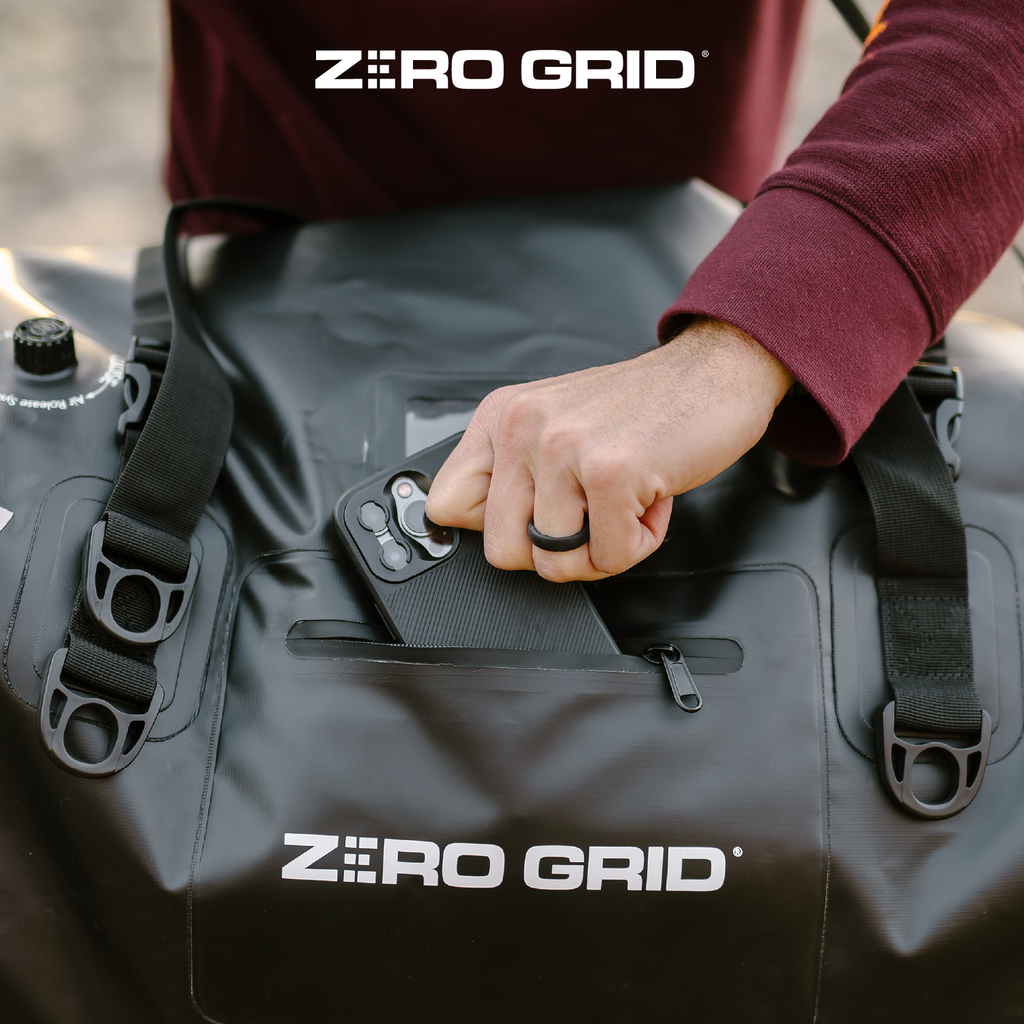 Extra Large Waterproof Duffel Bag - Heavy-Duty Duffle Dry Bag with Welded Seams & Rfid Pockets - Roll Top XL Duffel Bags for Traveling, Camping, Kayaking, Fishing, Canoeing, Boating