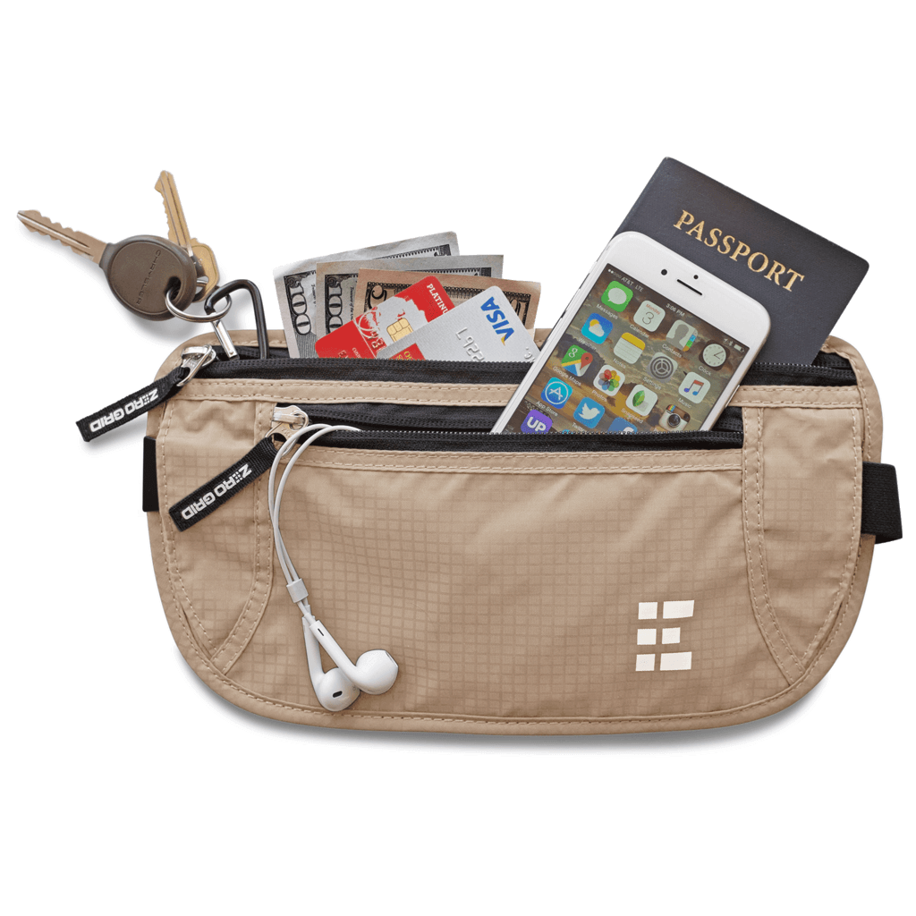 Zero grid top money belt