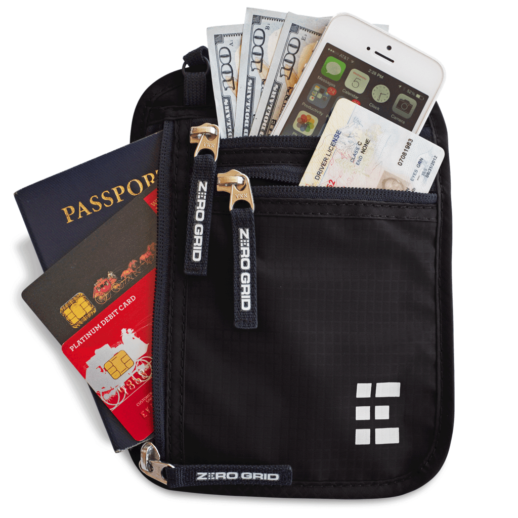 Travel Neck Wallet RFID-Blocking Large and X-Large